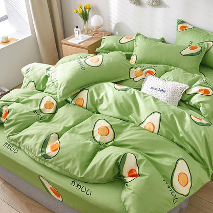 Kawaii Japanese Avocado Paradise Bedding Set