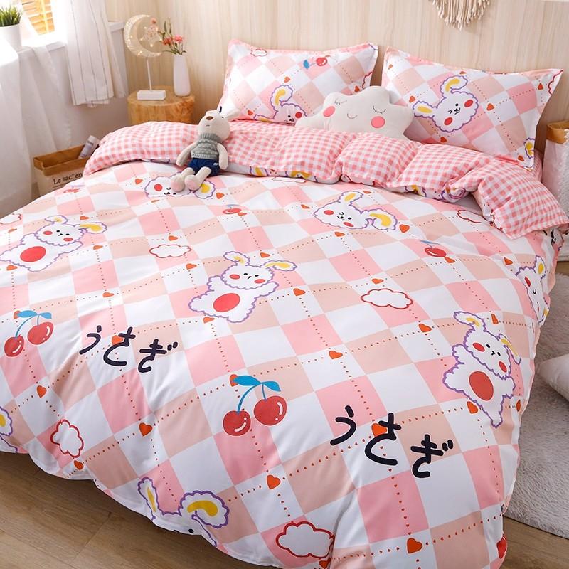 Kawaii Japanese Cherry Bunny Bedding Set