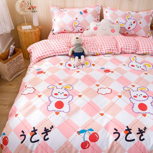 Kawaii Japanese Cherry Bunny Bedding Set – Youeni