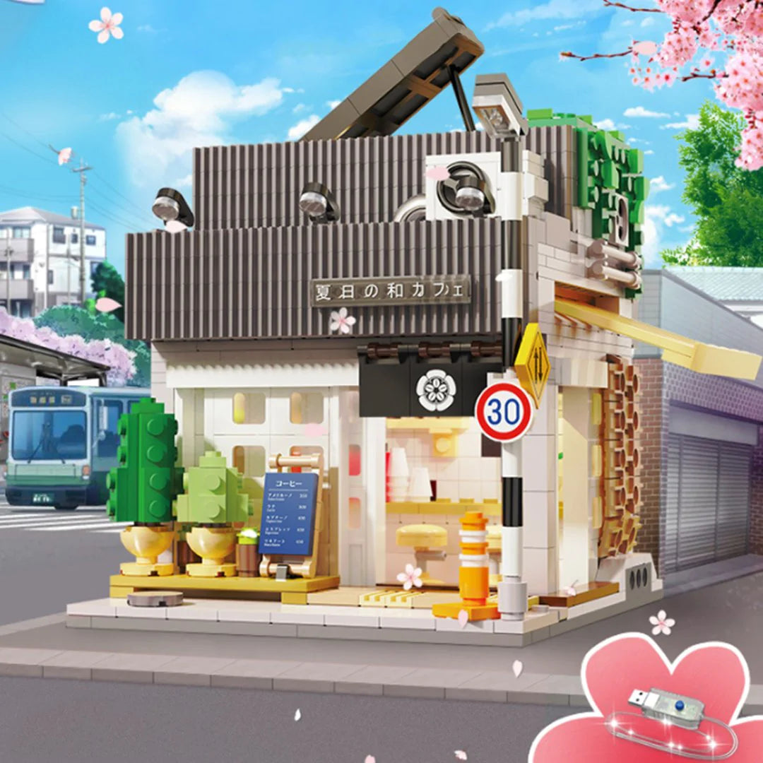 Kawaii Japanese Coffee Store Building Set