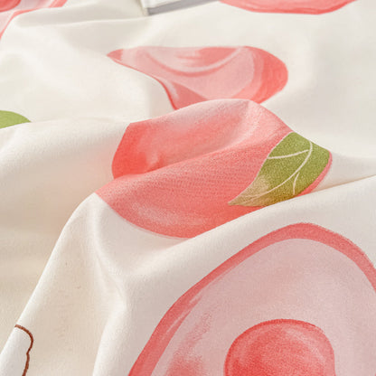 Kawaii Pastel Peach Bunny Bedding Set