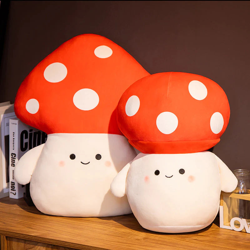 Kawaii Red Spotted Mushroom Family Plushies