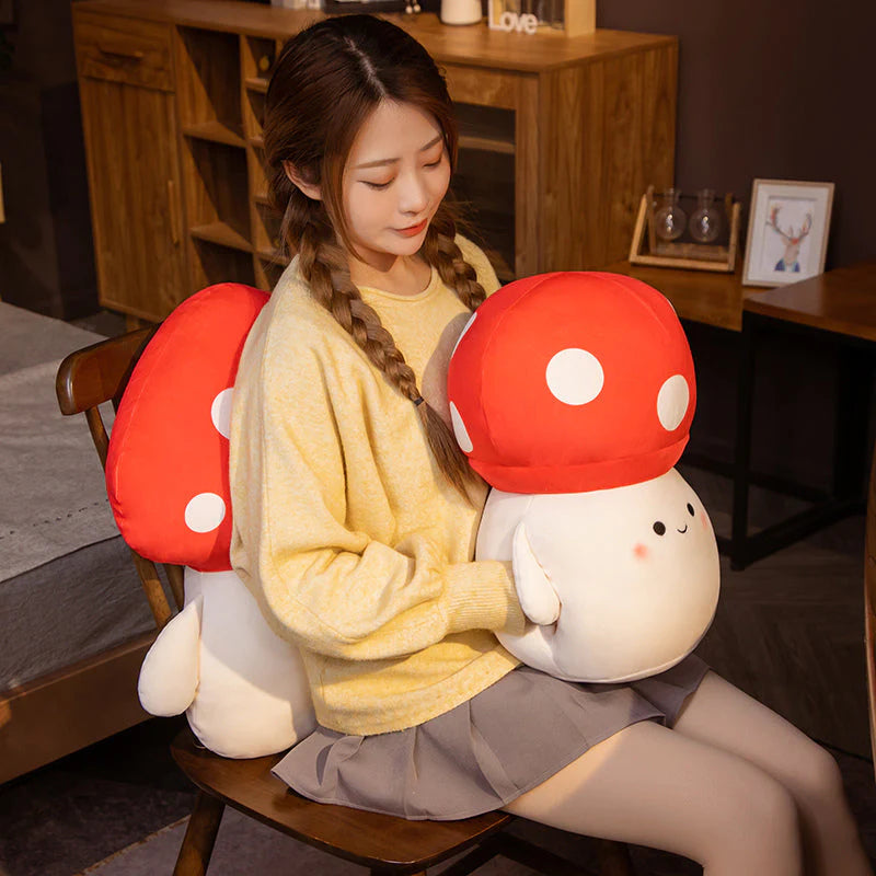 Kawaii Red Spotted Mushroom Family Plushies