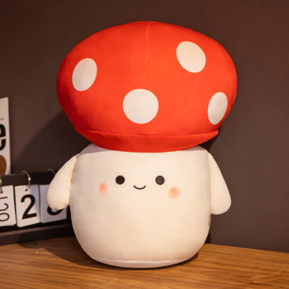 Kawaii Red Spotted Mushroom Family Plushies