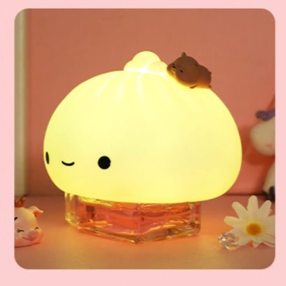 Kawaii Steamed Bao Bun Buddy LED Night Light
