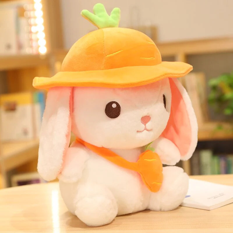 Kawaii White Adventure Bunny Stuffed Animal Plushies Family