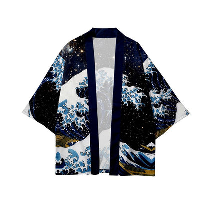 Kimono Japanese Great Wave and Mighty Koi
