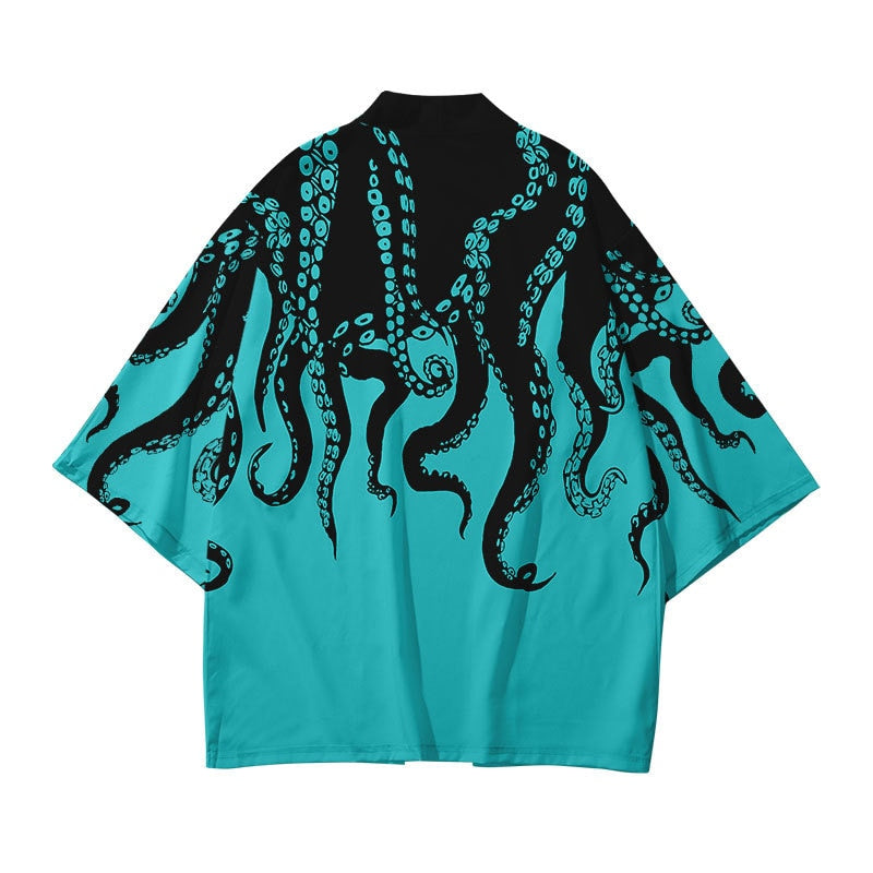 Kimono Japanese Octopus Prints