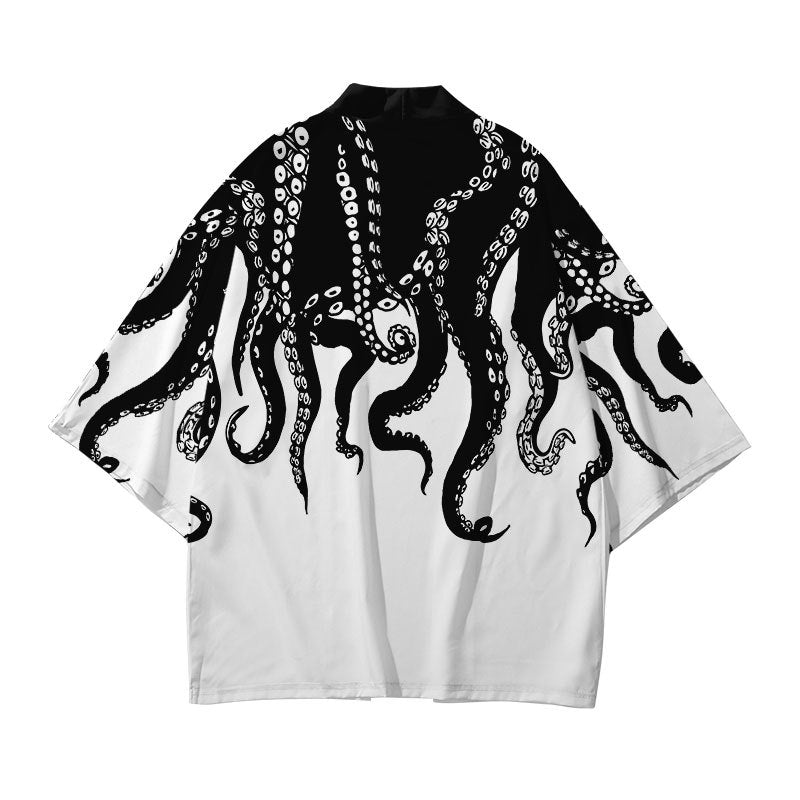 Kimono Japanese Octopus Prints