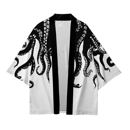 Kimono Japanese Octopus Prints