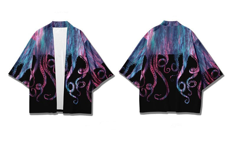 Kimono Japanese Octopus Prints