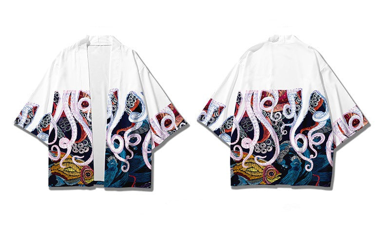 Kimono Japanese Octopus Prints