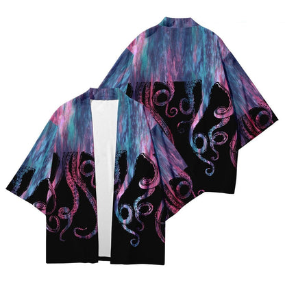 Kimono Japanese Octopus Prints