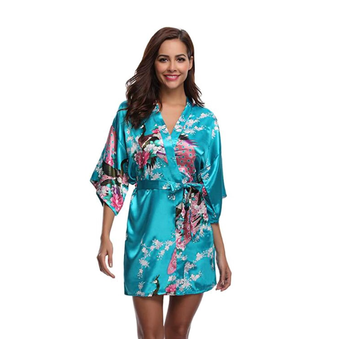 Kimono Short Robe Magnificent Peacock 2nd Collection
