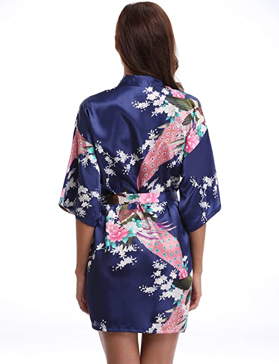 Kimono Short Robe Magnificent Peacock