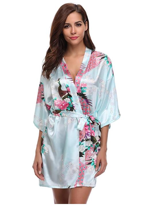 Kimono Short Robe Magnificent Peacock