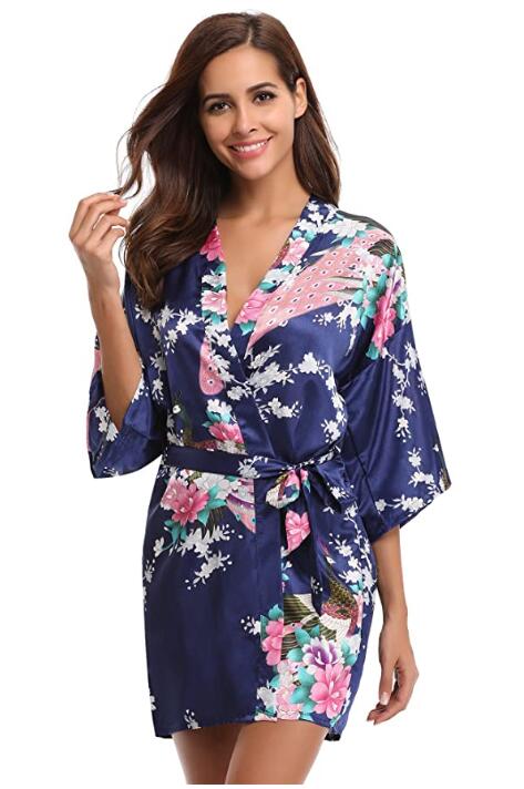 Kimono Short Robe Magnificent Peacock