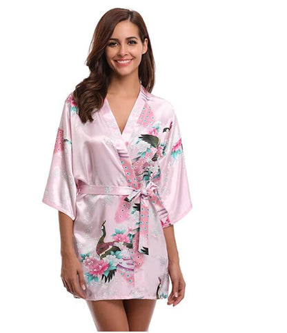 Kimono Short Robe Magnificent Peacock