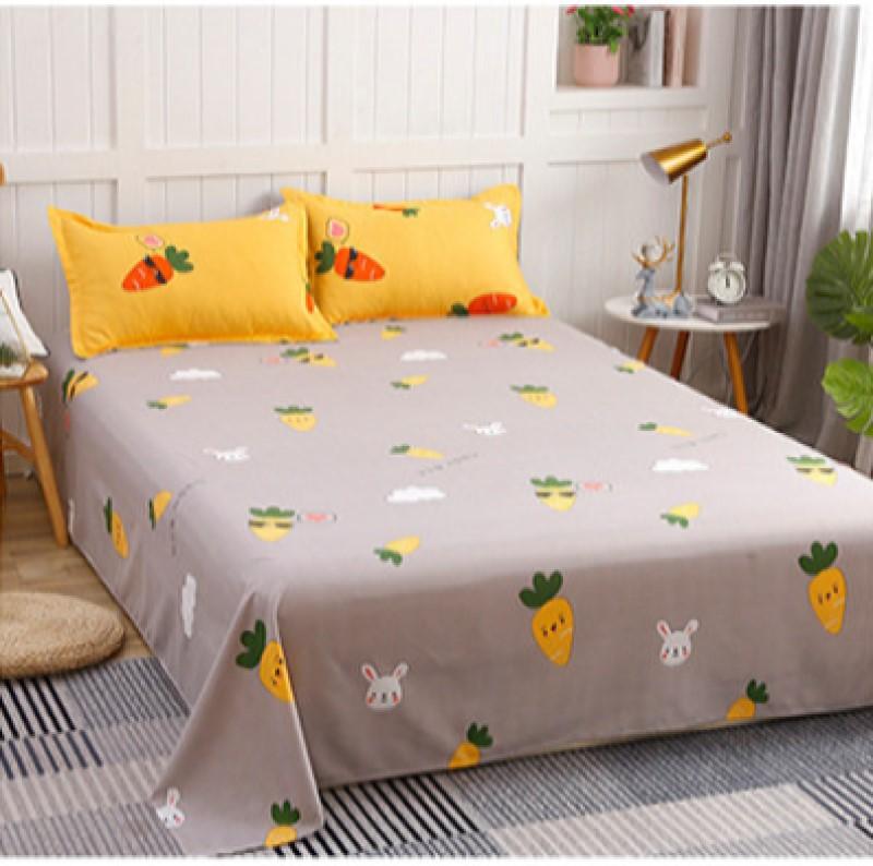 Korean Bunny and Carrot Print Supreme Polyester Bedding Set