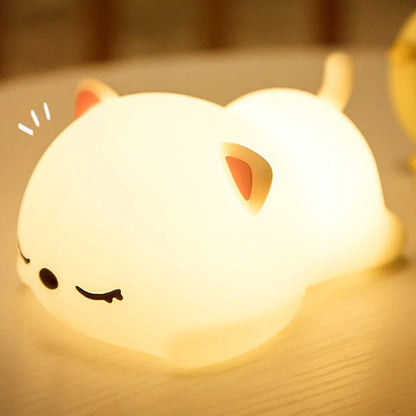 Laying Cat & Bunny LED Night Light