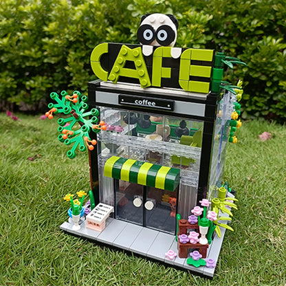 Light up Flower Cafe Shops Building Set Collection