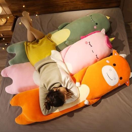 Kawaii Long Animal Body Pillow Plushie Collection