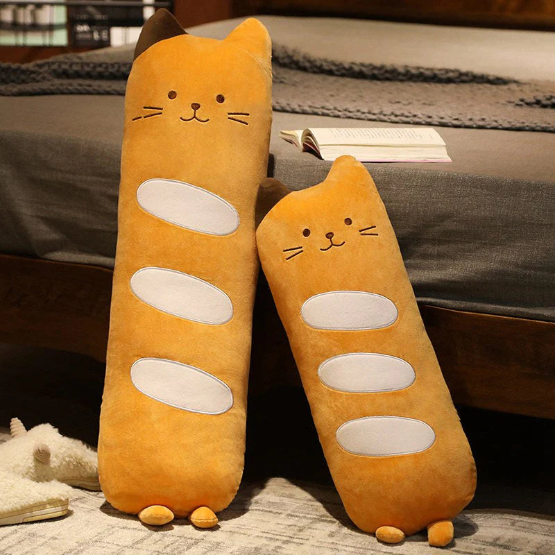 Kawaii Long Baguette Cat Bread Plushie
