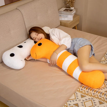 Long Ocean White Kawaii Orange Eel Plushies