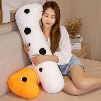 Long Ocean White Kawaii Orange Eel Plushies