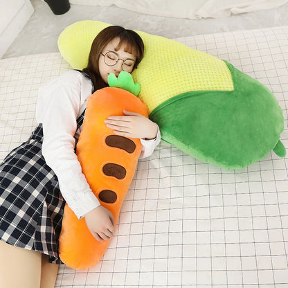 Long Snuggly Kawaii Vegetables Fruits Plushies Collection