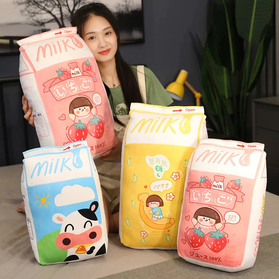 Kawaii Milk Carton  Plushies Collection