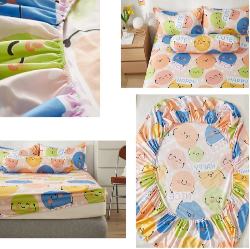 Millions of Happy Emojis Fitted Bedsheet
