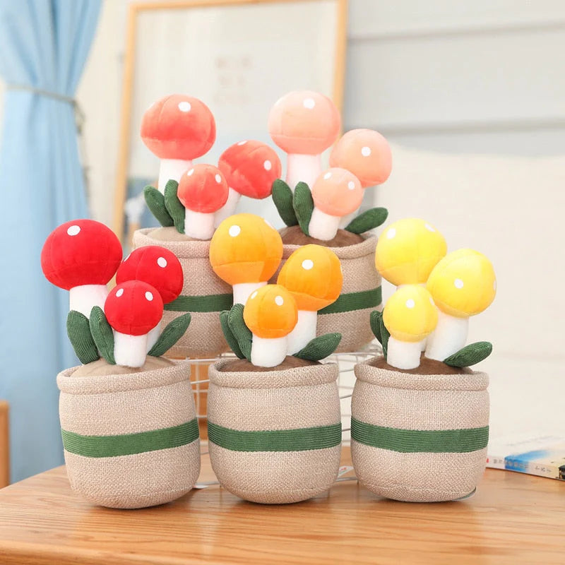 Mushroom Pot Kawaii Plant Plushies