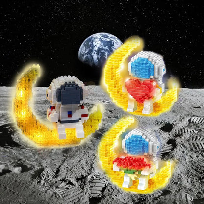 Nano Astronaut on the Glowing Moon