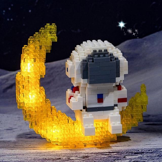 Nano Astronaut on the Glowing Moon