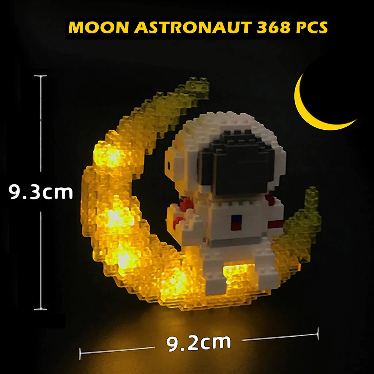 Nano Astronaut on the Glowing Moon