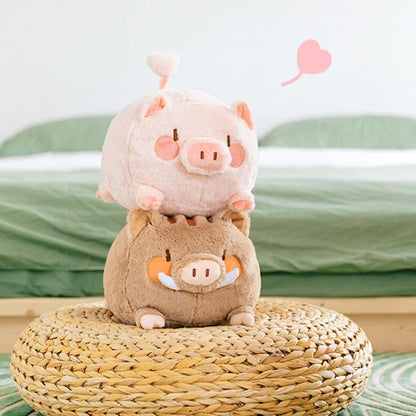Kawaii Penny Pig and Benny Boar Plushies