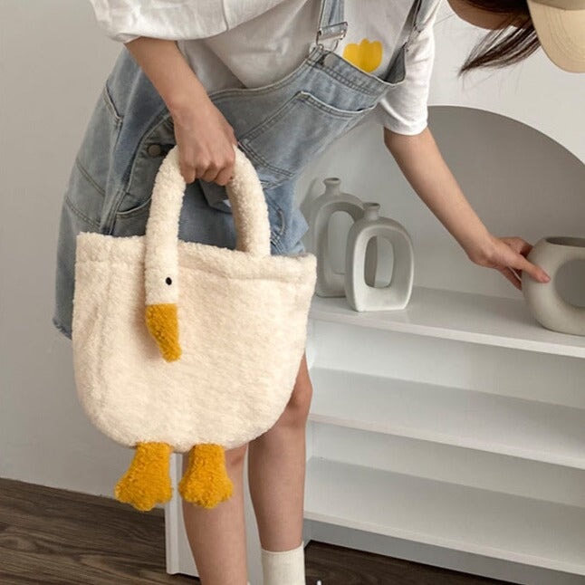 Plush Goose Mini Tote Bag NEW Youeni