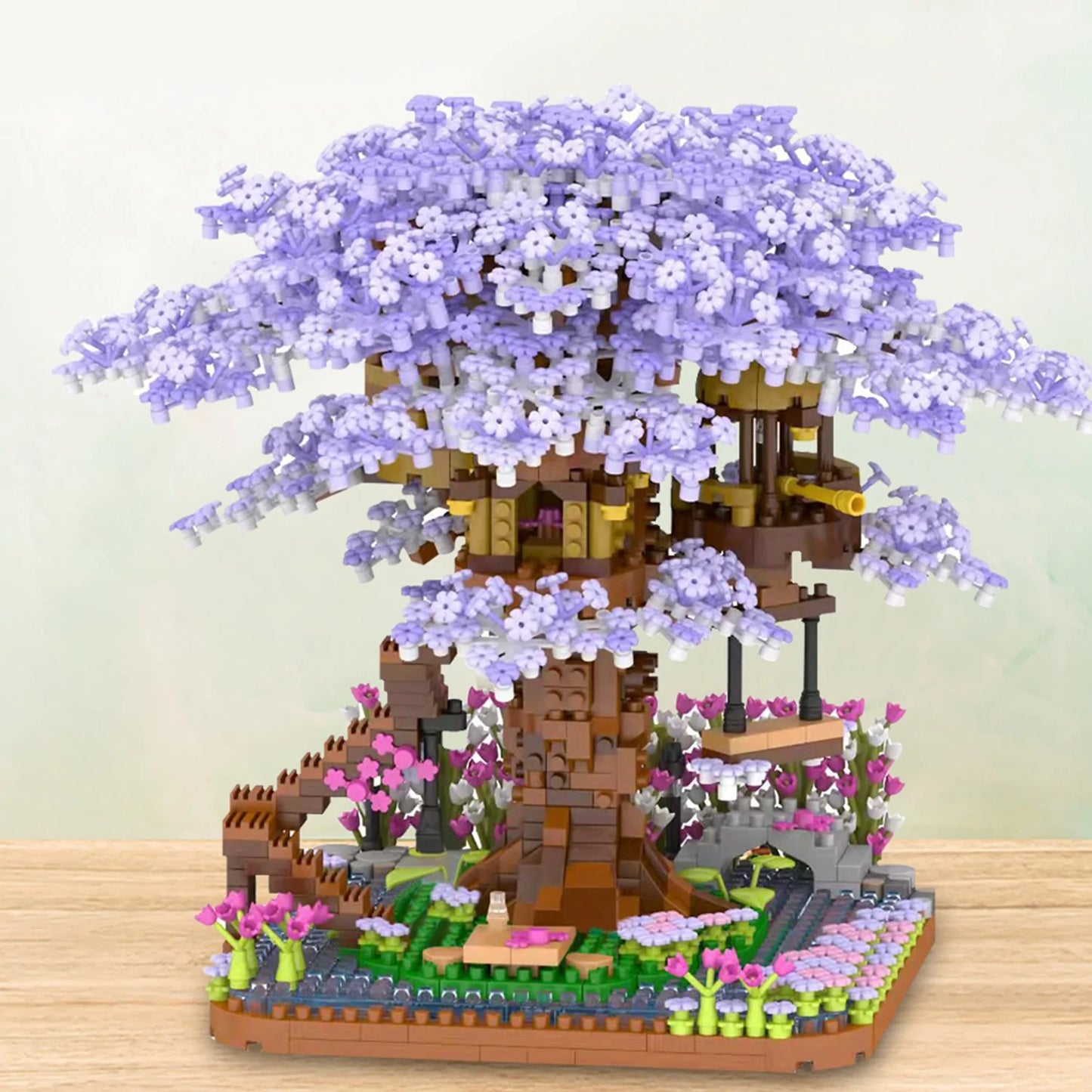 Purple Sakura Tree House Nano Building Set