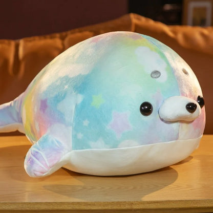 Rainbow Galaxy Kawaii Seal Plushies