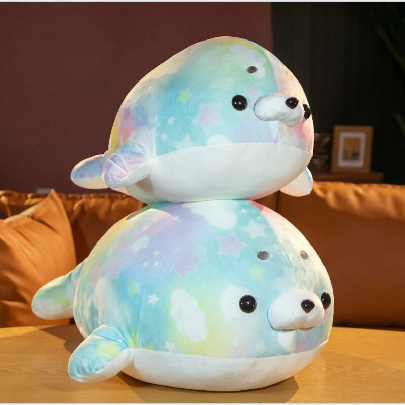 Rainbow Galaxy Kawaii Seal Plushies