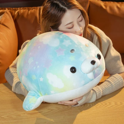 Rainbow Galaxy Kawaii Seal Plushies