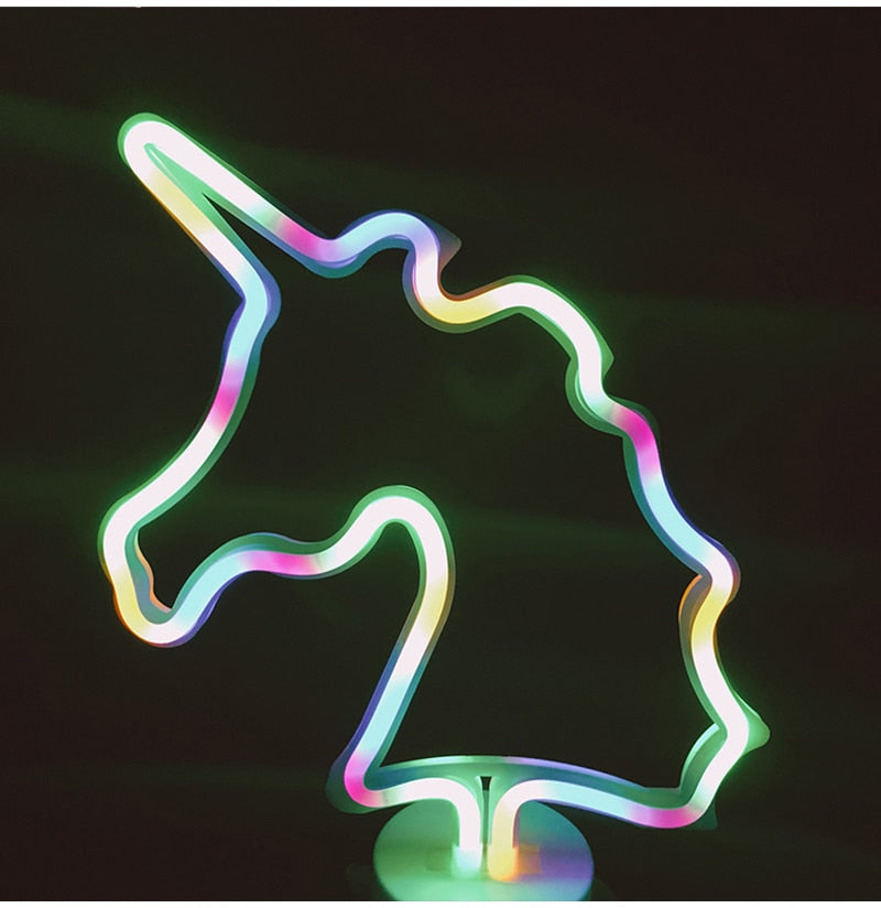 Rainbow Unicorn Cat LED Neon Glow Night Light Collection