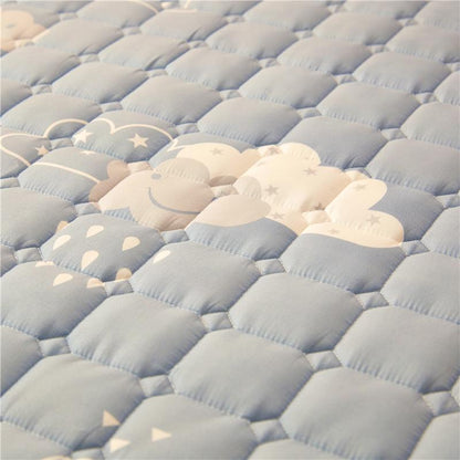 Raining Clouds Quilted Fitted Bedsheet