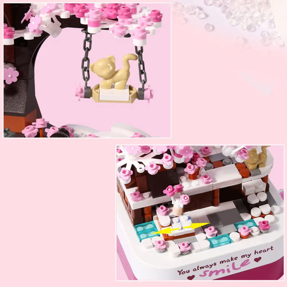 Sakura-Themed Cherry Blossom Tree Music Box
