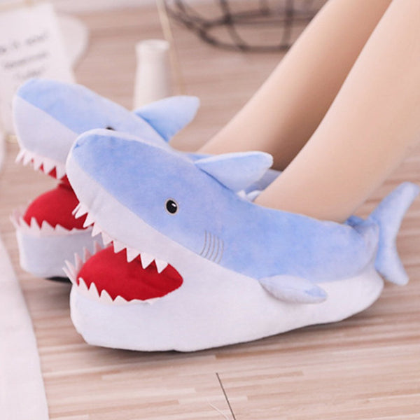 Shark discount plush slippers