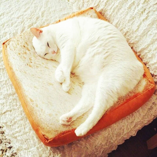 Slice of White Bread Pet Cat Dog Bed