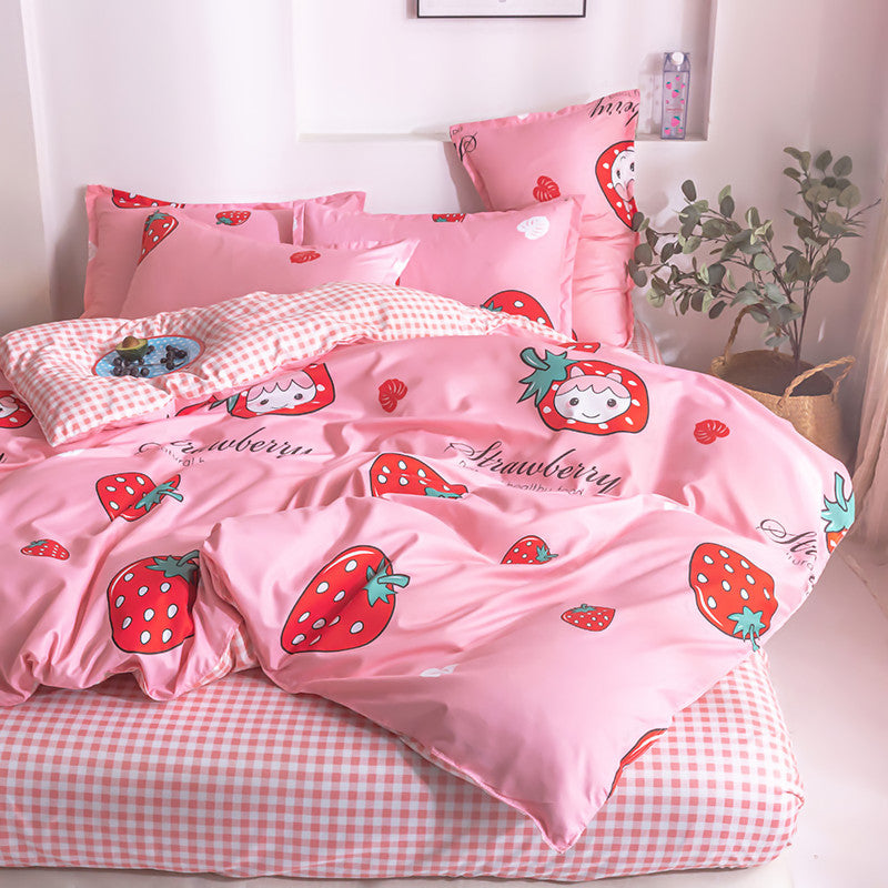 Strawberry Girl Pink Bedding Set