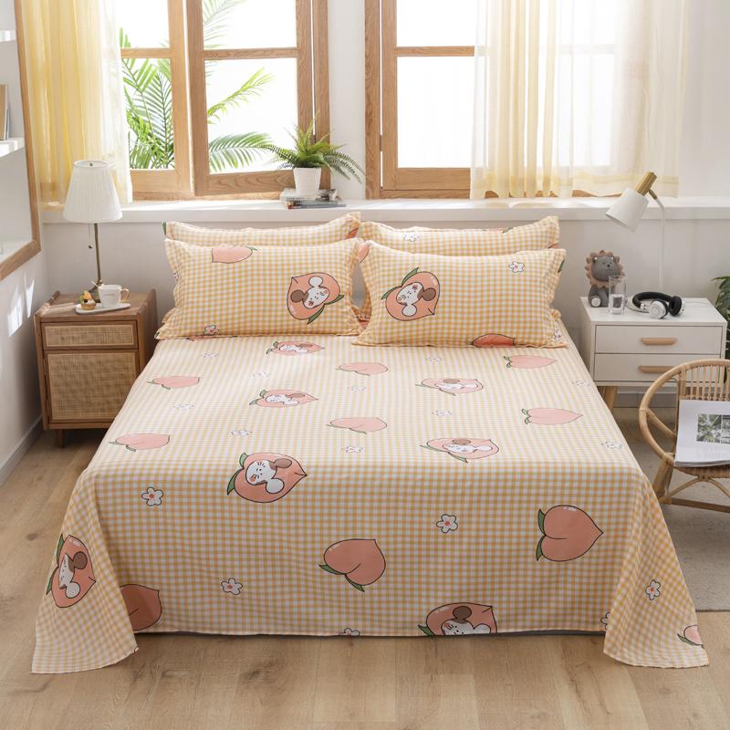 Sweet Strawberry and Cute Peach Print Bedding Set