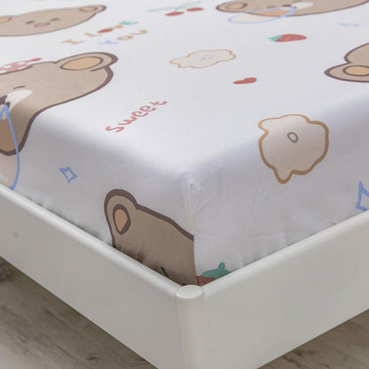 Sweet Teddy Bears Fitted Bedsheet